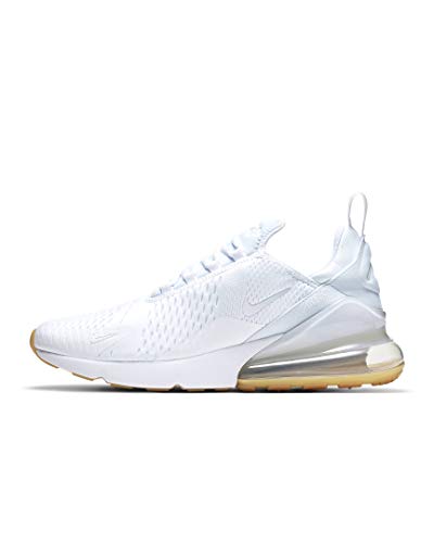 Image of Nike Men's Air Max 270 Shoes, White /Gum Light Brown /White, 14