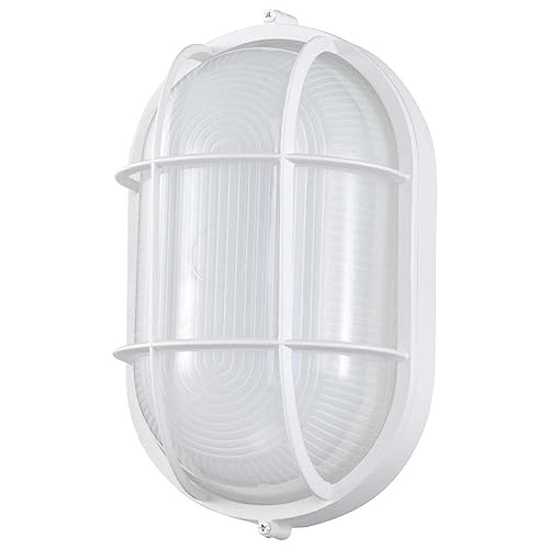 Nuvo Lighting 62/1390 18.5W Led Outdoor Oval Bulk Head-11.03 Inches Tall And 6.46 Inches Wide, Finish Color: White #TOP9
