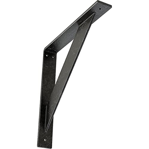 2" W x 14" D x 14" H Traditional Steel Bracket, Antiqued Silver