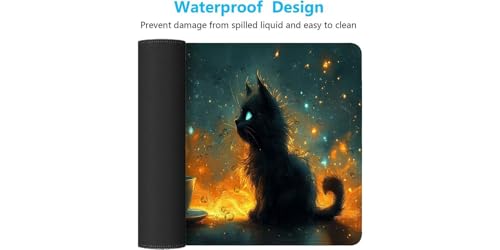 Mouse pad grande gaming 900x400x3 mm con bordes cosidos para mesa 7