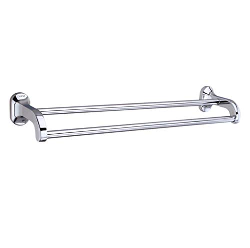 Étagère porte-serviette mural 70cm chrome pour rangement de douche