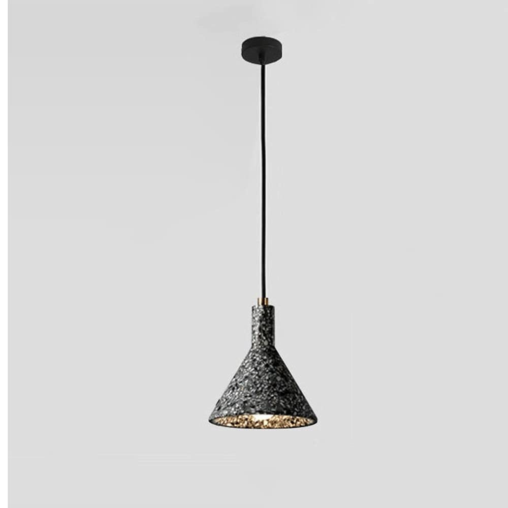 Lustre industriel en ciment RLKHXBS plafonnier noir pour cuisine - 7