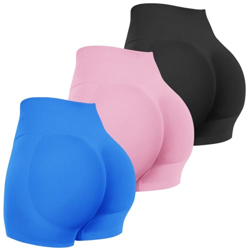 Short de sport femme pour entraînement et yoga en lot de 3 pièces