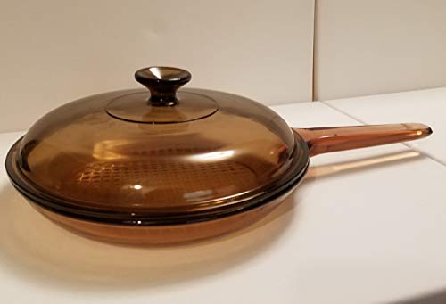 Corning Vision Visionware Amber 10" Frying Pan W/Lid #TOP5