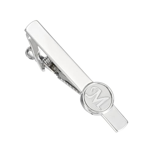 Alfabeto clip corbata para boda aniversario PATIKIL letra M plata el regalo ideal de hombre