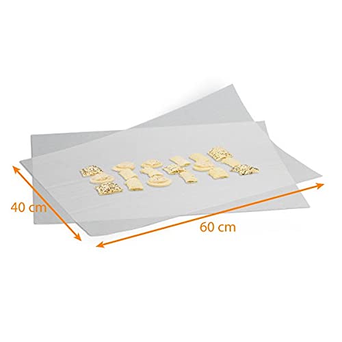 PAPIER CUISSON PRO - 500 feuilles papier de cuisson BLANC sulfurisé pour la cuisine, cuire, congeler superposer 40 x 60 cm - FABIQUE EN FRANCE