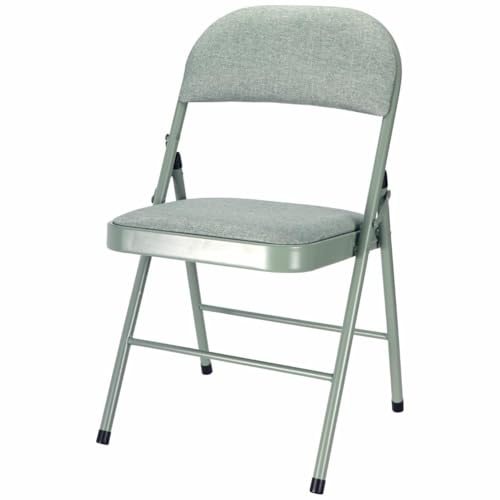 HowHomely Silla plegable plegable de metal verde acolchada para cocina, plegable, ahorra espacio, cómoda