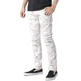 [RELATION] ［リレーション］チノパン メンズ ストレッチ スキニー スリム カラーパンツ ゴルフパンツ ズボン テーパード 綿パン Mサイズ カモフラ nep-17-DCM-M