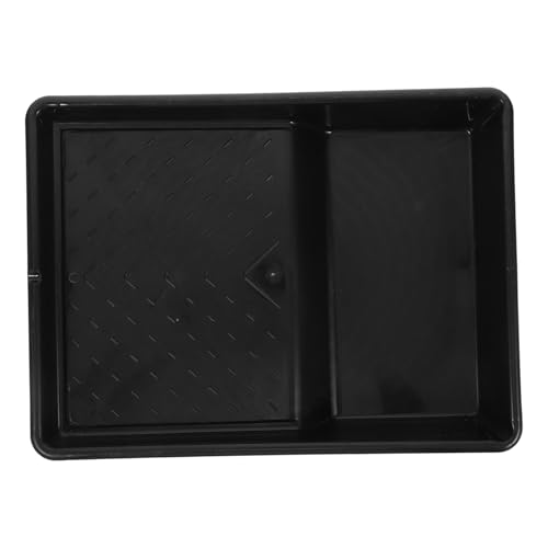 SHINEOFI Vassoio Per Vernice in Plastica Nero 9 Pollici, Vaschetta Rigida Per Rullo, Accessori Per Pittura Professionale e Fai Da Te, Riduzione Sprechi e Facile Pulizia