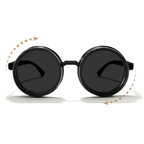 Handmade Adjustable Sunglasses Retro Punk Round Men's Outdoor Fishing UV400 Polarized Driving Sunglasses for Women2