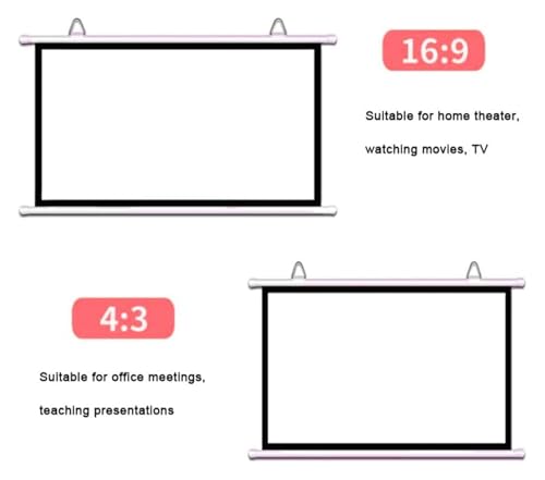Pantalla para proyector 72 pulg 4:3 para cine en casa miniatura 2