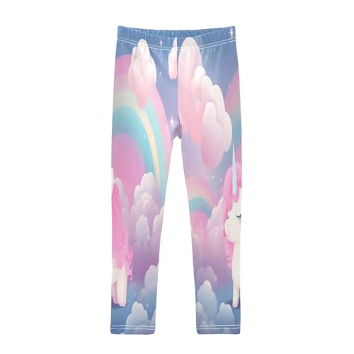 Toddler Girls Leggings Printed Yoga Pants Leggings Rainbow Cloud Unicorn for Kids