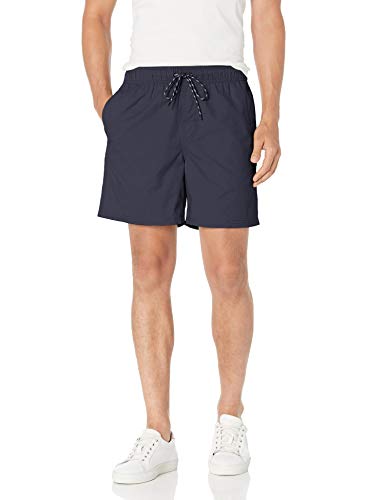 Amazon Essentials Pantalones Cortos con Cordón y Entrepierna de 15cm Hombre, Azul Marino, L