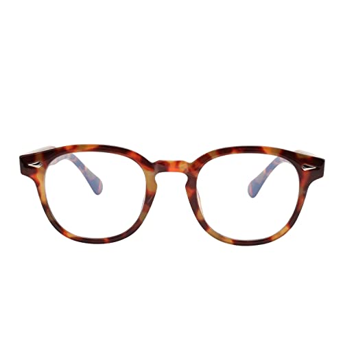 Image of FEISEDY Retro Vintage Round Blue Light Blocking Glasses Classic Eyewear Frame for Women Men B2349