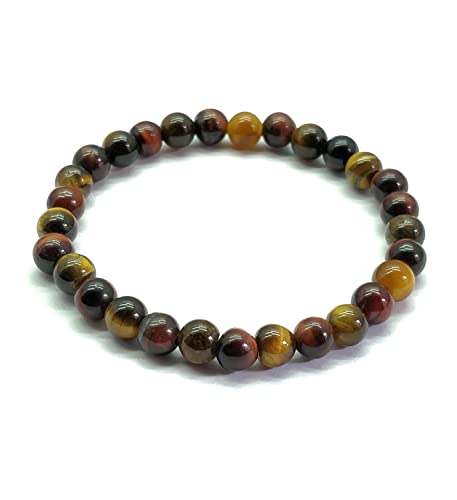 Bracelet de protection oeil de tigre rouge jaune : un cadeau inspirant de 7 pouces