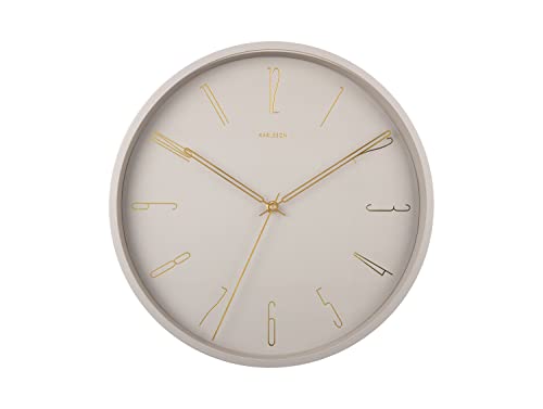 Karlsson Belle Numbers Wall Clock 35cm - Warm grey