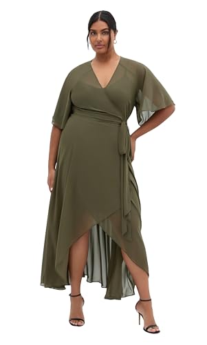 City Chic Women's Dress-Lovers Lane, Green Forest, 22 Plus