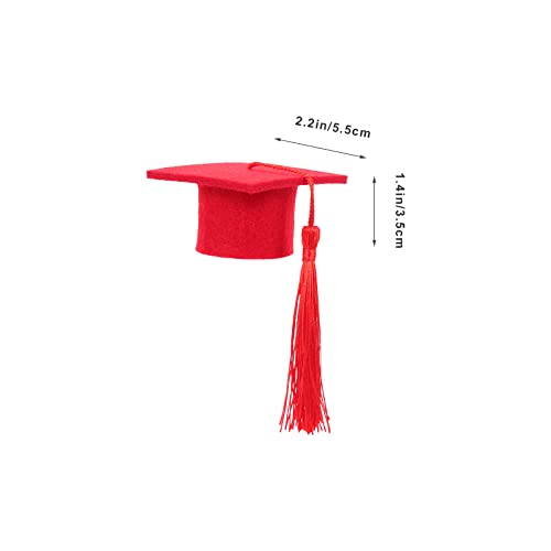 LUOZZY 12Pcs Graduation Bottle Toppers Graduation Cap Wine Toppers Mini Graduation Caps with Tassel