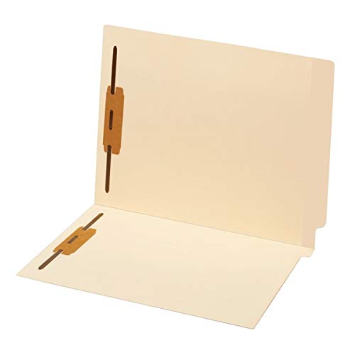 Office Depot Tab File Folders with 2 Fasteners, 14-PT Manila, Letter Size, Box of 50, OD44215