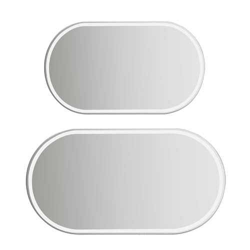 2 espejos de maquillaje duraderos para automóvil, autoadhesivos, espejo de maquillaje para coche, espejo cosmético universal para visera de coche, asiento y baño