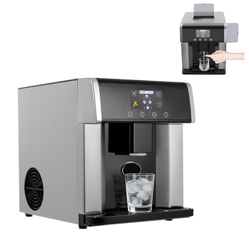 Fabricadora de hielo y dispensador multifuncional 2-en-1 miniatura 1