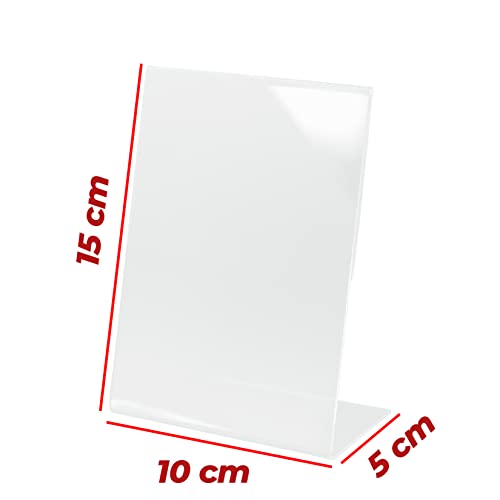 Kit Porta Preço Transparente 10x15cm - 10 Unidades