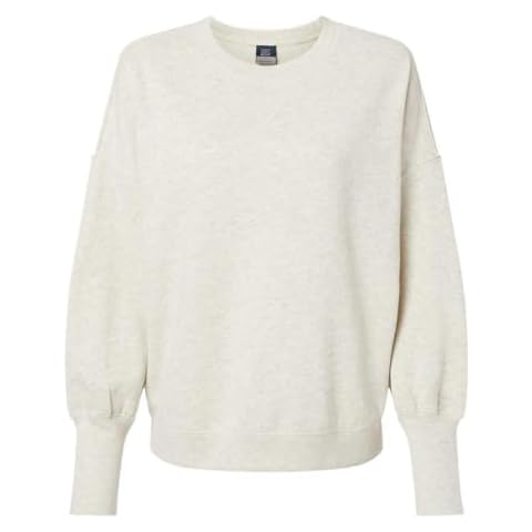 MV Sport - Women's Sueded Fleece Crewneck Sweatshirt - W22712 - L - Oatmeal Cover