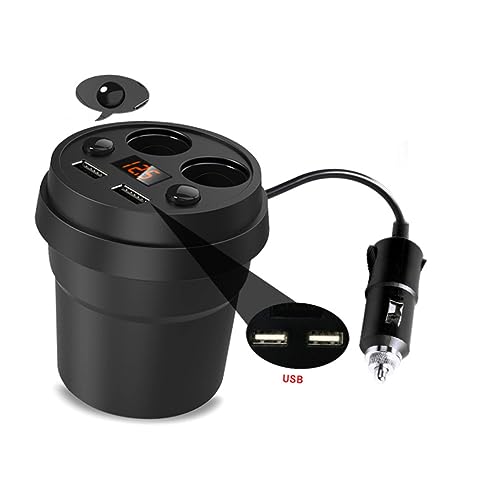 Material abs forma de taza con doble USB inteligente y dos tomas 2