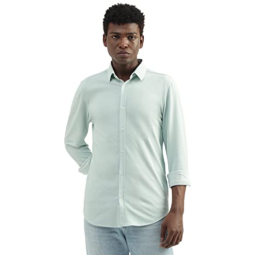 Image of UNITED COLORS OF BENETTON Men's Cotton Solid Slim Fit Shirt