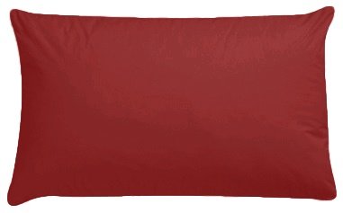 Luxury Polycotton Pair of Plain Pillowcase, 49cm x 74cm - Wine, Pack of 2 โ image 1