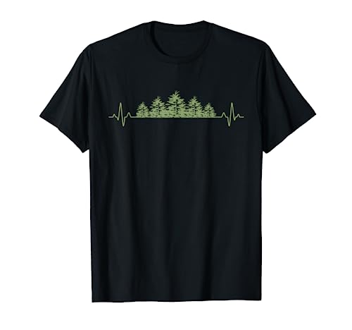 Outdoor Naturliebhaber Wald Bäume Herzschlag Natur T-Shirt