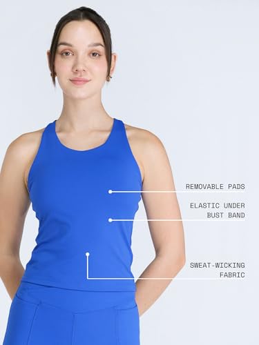 Image of CAVA Racerback Tank for Women | Built-in Bra, Racerback Design, Breathable Fabric, Stretchable Fit | Activewear for Yoga, Gym & Everyday