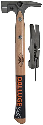Dalluge 16oz DDT16 Titanium Hammer, Smooth Face with Nailoc Magnetic Nail Holder, Straight Handle