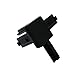PZRT Aluminium Profile Fittings Euro 3D Right Angle Connector with Screws 4040 Industrial Material Fittings for Building CNC Routers 3D Printers CNC Laser Ion Cutting Machines Black