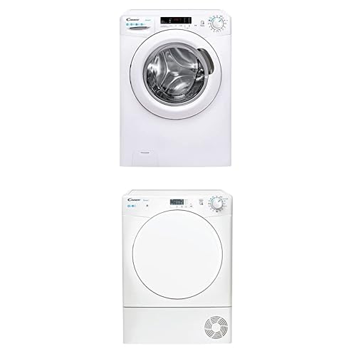 Candy Smart Set: Lavadora 10KG 1400 RPM + Secadora Condensación 8KG, Tecnología NFC, Digital y Mandos, Blanco