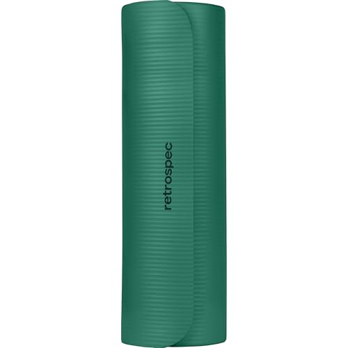Image of Retrospec Solana Yoga Mat Thick 1 /2in Non-Slip Workout Mat with Nylon Strap - 72x24in Exercise Mat for Pilates, Stretching & Fitness - BPA Free, Easy Clean
