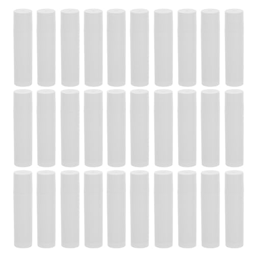 Alipis 50 Piezas Tubos Vacíos para Bálsamo Labial de 5 G, Contenedor Blanco de PP para DIY y Almacenamiento, Tapa Plana para Manualidades Caseras