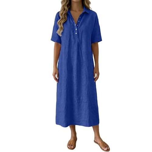Robe d'été longue en lin fluide pour vos soirées bohèmes et balades en bord de mer