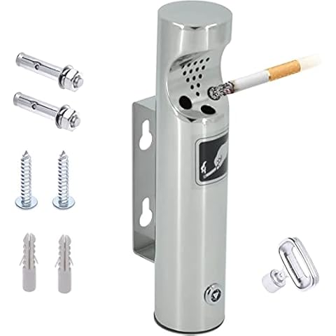 Cenicero Pared Exterior en Acero Inoxidable con Cerradura Poweka Cover