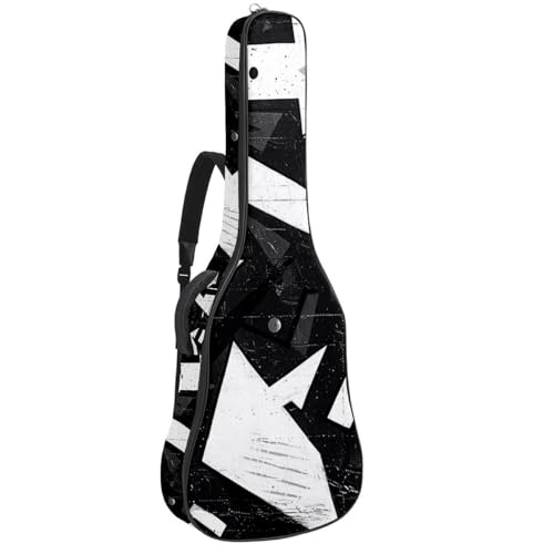Sac de transport pour guitare acoustique 104 cm Oxford étanche motif graffiti noir et blanc