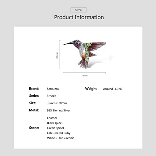 Santuzza 925 Sterling Silver Enamel Brooch Pin for Women4