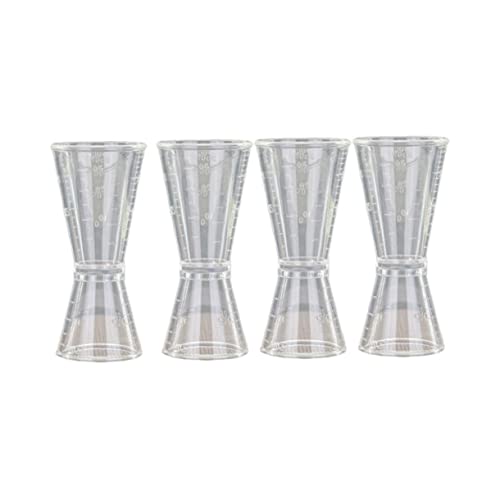 CONGARTENO 4piezas Tazas Medidoras De Vino De Onzas Para Cócteles y Fiestas Herramientas De Barra Taza Medidora De Doble Cabezal Barman Profesional