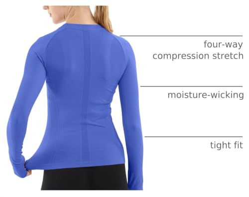 Image of MathCat Seamless Workout Shirts for Women Long Sleeve Yoga Tops Sports Running Shirt Breathable Athletic Top Slim Fit XS-XL
