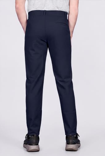 Image of HARSHAD KUMAR & CO. Men's Solid Slim Fit Stretchable Casual Wear Comfortable Formal Trousers Pants