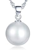 Sac de Cadeau Infinite U 925 Argent Fille/Femme Classique Rond Grand 13mm Perles d\'eau Douce Collier Pendentif