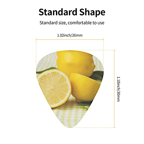 Ensemble de 12 médiators de guitare jaune citron pour guitare acoustique, guitare électrique, contrebasse, ukulélé - Les Beatles, Paul McCartney, John Lennon, RIngo Starr, George Harrison Ensemble de 12 médiators de guitare jaune citron pour guitare acoustique, guitare électrique, contrebasse, ukulélé – Image 5