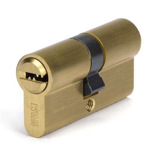 IFAM Cylinder Start STRP3030L 30 x 30 mm Brass Faced Cylindrical Security Lock with 5 Nickel Plated Steel Security Keys - Image 3