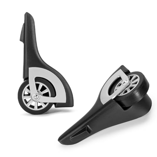 Replacement Wheels for Soft Shell Hard Shell Suitcase Luggage and Travel Suitcase, 1 Pair, Diameter 77 mm, Height: 21 cm, Black, black, 21cm, Modern, 6058863