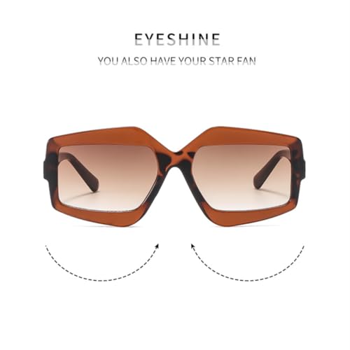 Lunettes de soleil Polygon de qualité supérieure style punk géométrique