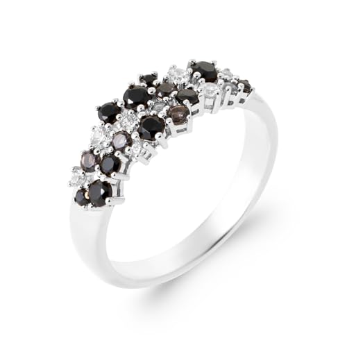 Bague en argent 925 avec zircons scintillants, le cadeau idéal pour femme